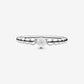 Anello bianco latte decorato con sfere - Simmi gioiellerie -Anelli