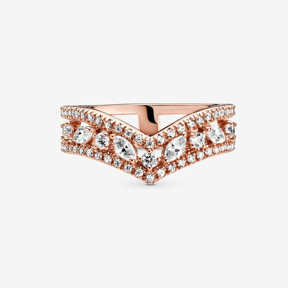 Anello chevron doppio taglio marquise - Simmi gioiellerie -Anelli