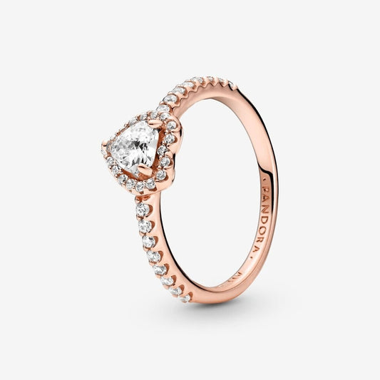 Anello con cuore in rilievo scintillante - Simmi gioiellerie -Anelli