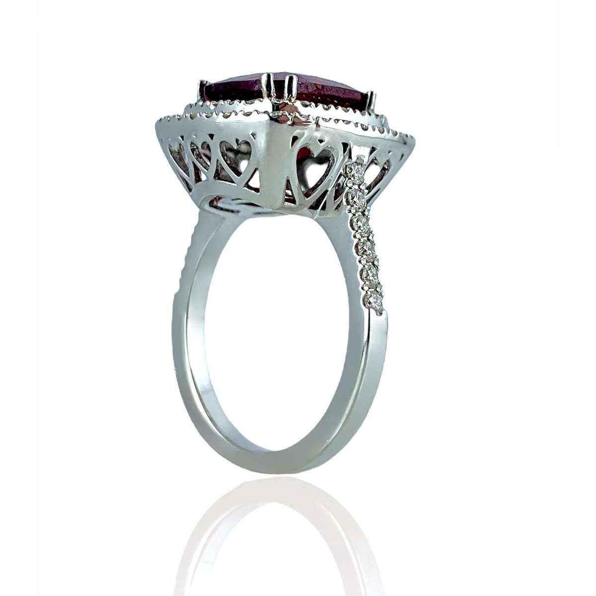 Anello con rubino e diamanti - Simmi Gioiellerie -Anelli