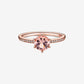 Anello con solitario Corona rosa scintillante - Simmi gioiellerie -Anelli