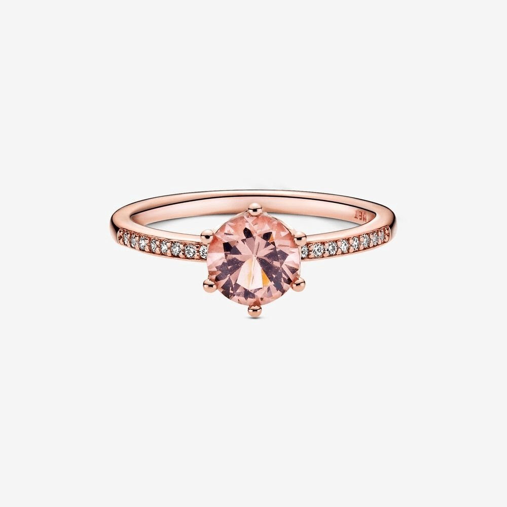 Anello con solitario Corona rosa scintillante - Simmi gioiellerie -Anelli