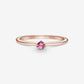 Anello con solitario rosa - Simmi gioiellerie -