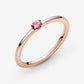 Anello con solitario rosa - Simmi gioiellerie -