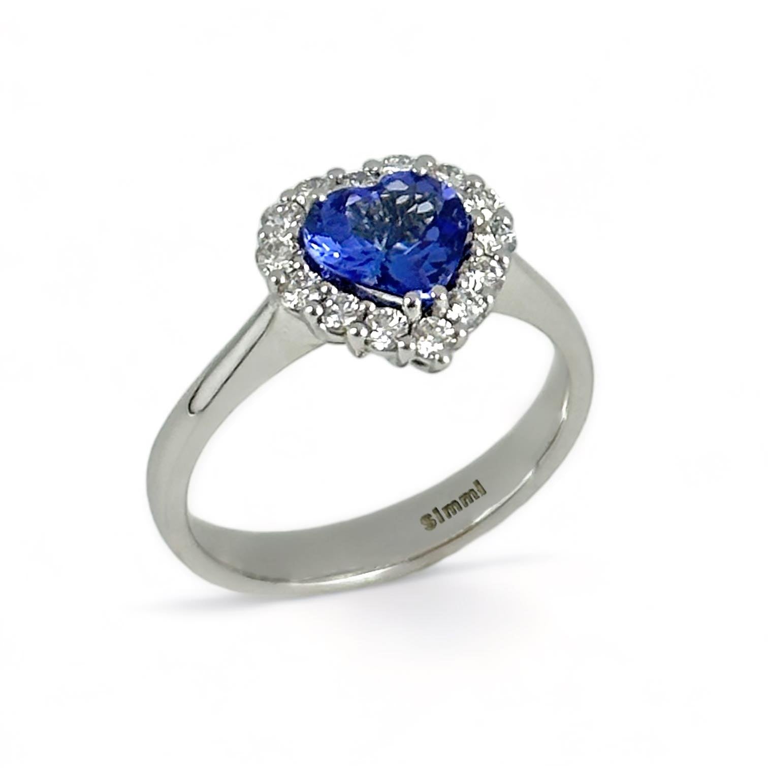 Anello con tanzanite e brillanti - Simmi Gioiellerie -Anelli