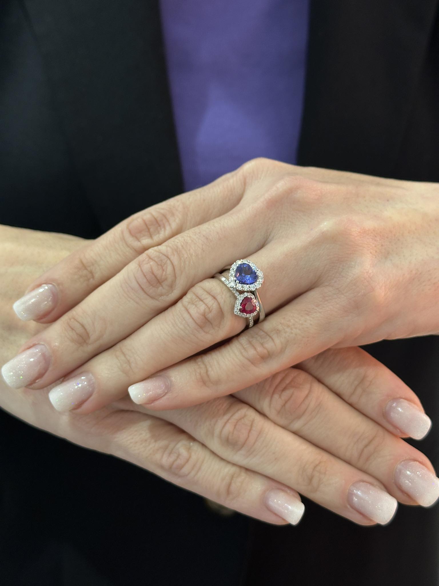 Anello con tanzanite e brillanti - Simmi Gioiellerie -Anelli