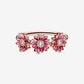 Anello con tre Margherite rosa - Simmi gioiellerie -Anelli