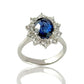 Anello con zaffiro e diamanti - Simmi Gioiellerie -Anelli
