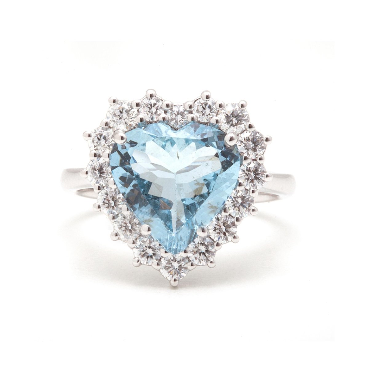 Anello cuore in acquamarina - Simmi Gioiellerie -Anelli
