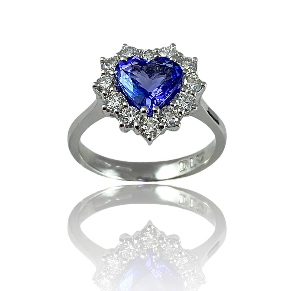 Anello da donna cuore di zaffiro e diamanti - Simmi Gioiellerie -anelli