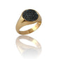 Anello da donna in oro e diamanti neri - Simmi Gioiellerie -anelli