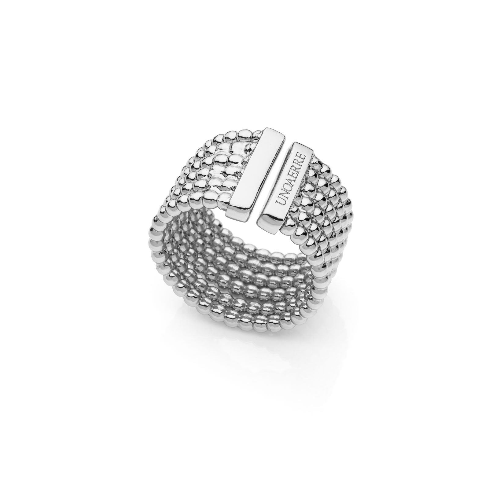 Anello da donna Unoaerre a fascia catena a palline - 2180 - Simmi Gioiellerie -Anelli