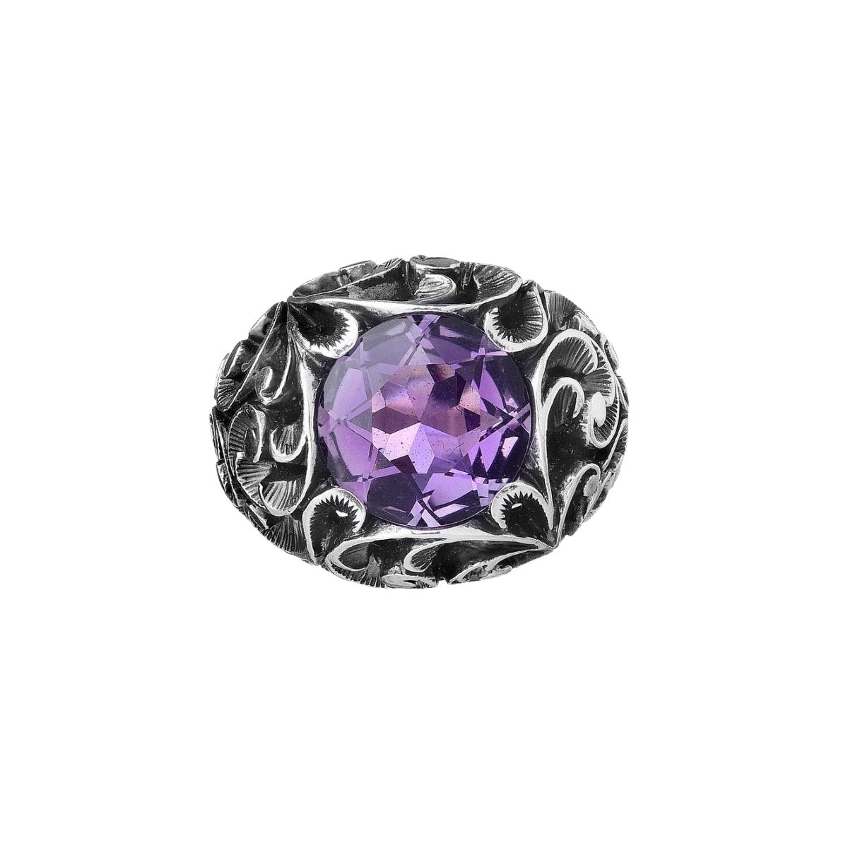 Anello donna argento e ametista - Simmi Gioiellerie -Anelli