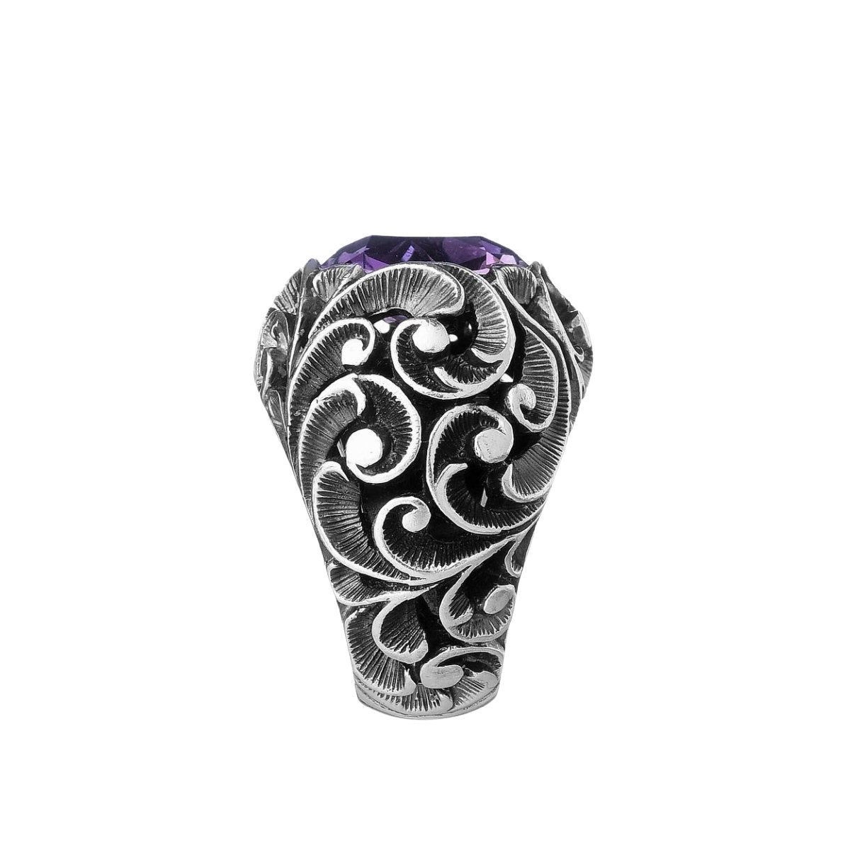 Anello donna argento e ametista - Simmi Gioiellerie -Anelli