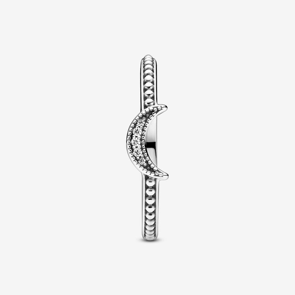 Anello Falce di luna con sfere - Simmi gioiellerie -Anelli