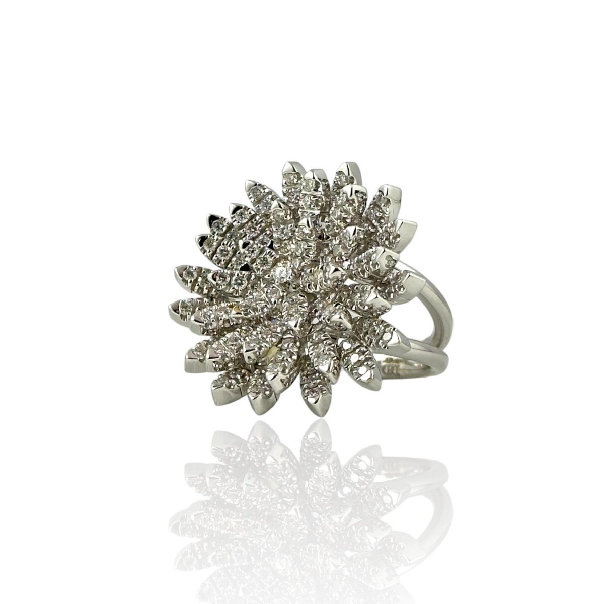 Anello fiore in oro e diamanti - Simmi Gioiellerie -Anelli