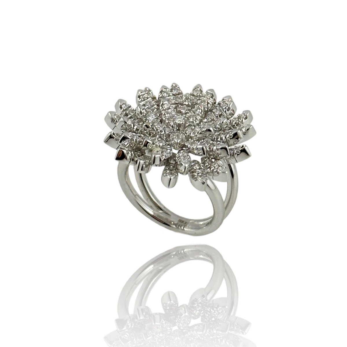 Anello fiore in oro e diamanti - Simmi Gioiellerie -Anelli