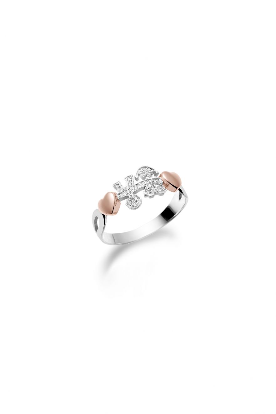 ANELLO GIROCUORE MASCHIO/FEMM. PAVE' MIS. 10 - Simmi Gioiellerie -Anelli