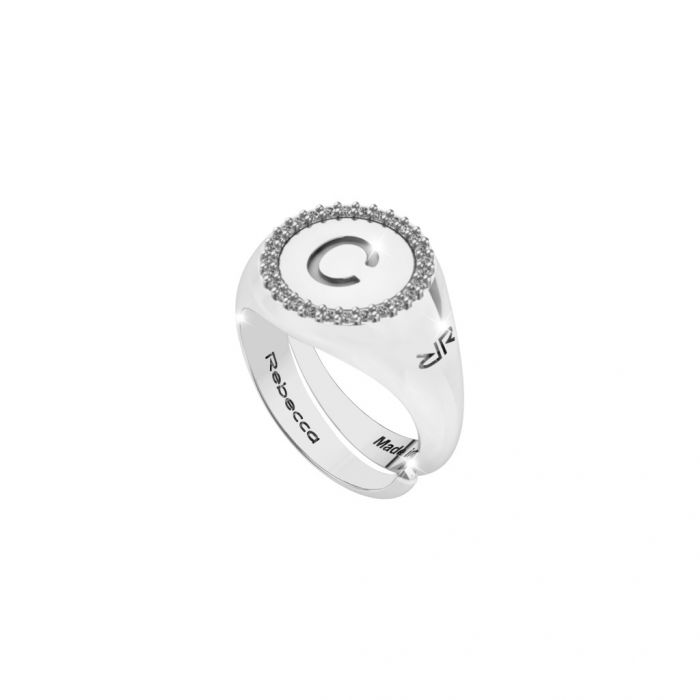 Anello in argento da donna con lettera incisa - Rebecca - Simmi Gioiellerie -Anelli