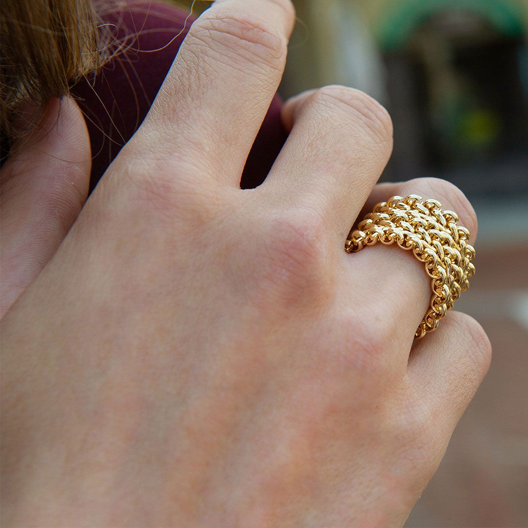 ANELLO IN BRONZO DORATO - UNOAERRE - Simmi Gioiellerie -Anelli
