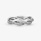 Anello Linee intrecciate scintillante - 190892CZ - Simmi Gioiellerie -Anelli