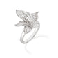 Anello Orchidea Zirconi Bianchi - RFILUBBZ - Simmi Gioiellerie -Anelli