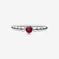 Anello rosso scuro decorato con sfere - Simmi gioiellerie -Anelli