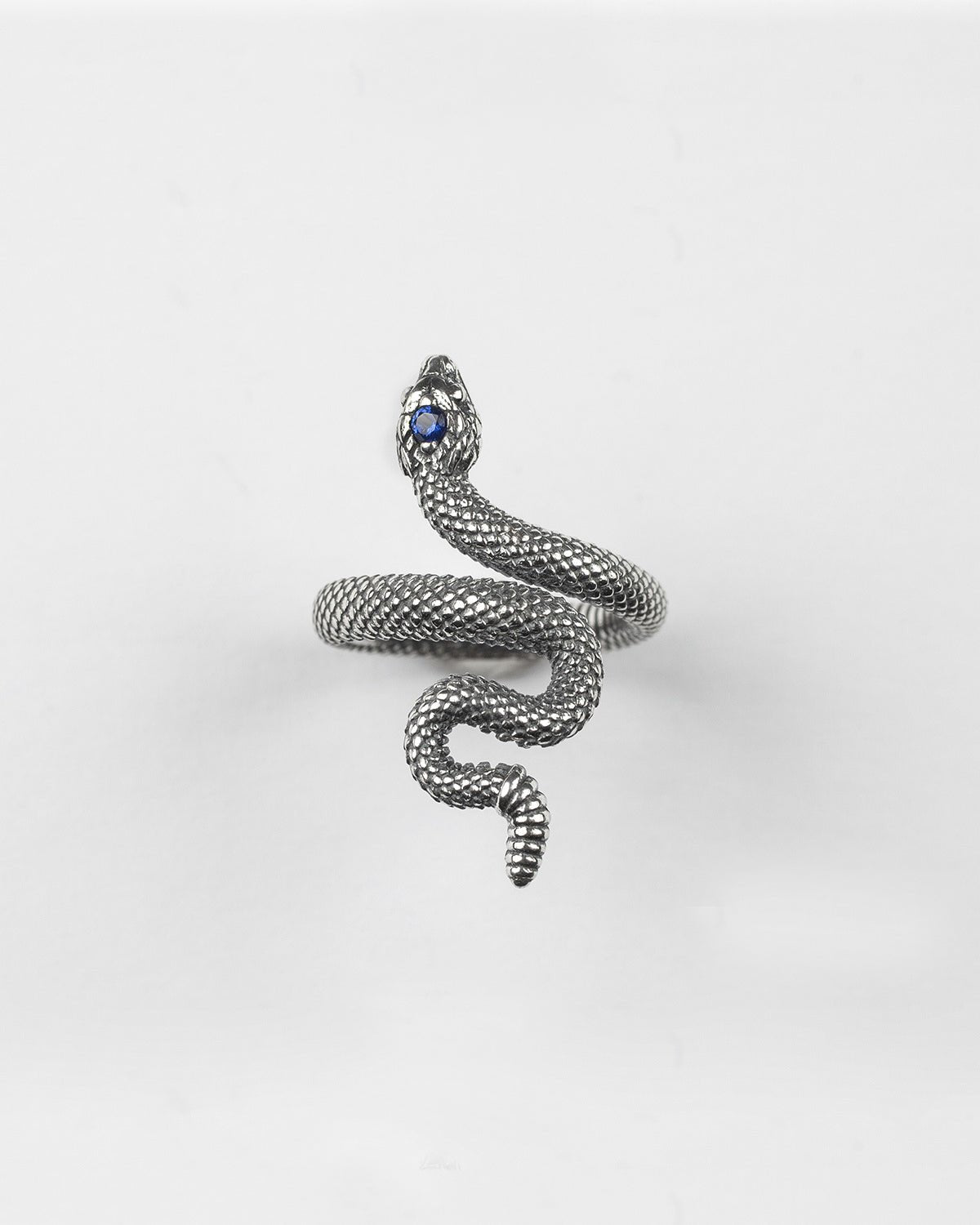 ANELLO SERPENTE CON SPINELLO BLU - N25ANE00432 - Simmi Gioiellerie -Anelli