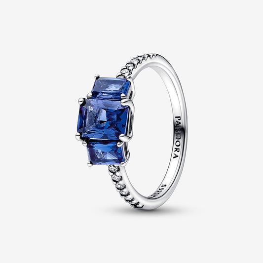 Anello Trilogy Pietre Blu - 192389C01 - Simmi Gioiellerie -Anelli