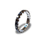 Anello veretta a giro di dimanti neri - Simmi gioiellerie -Anello