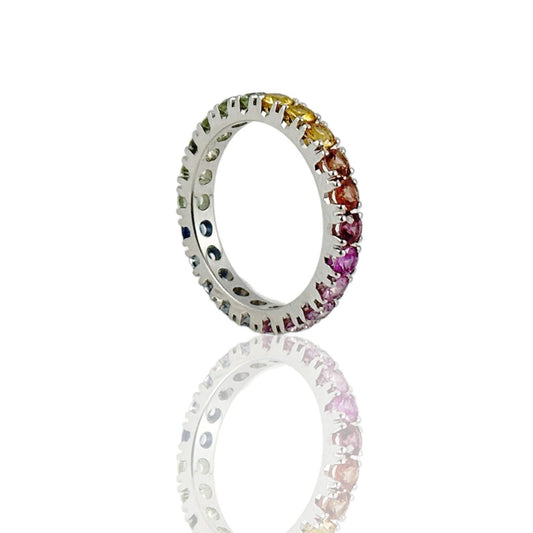 Anello veretta giro rainbow - Simmi Gioiellerie -Anelli