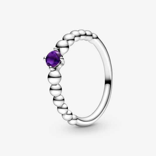 Anello viola decorato con sfere - Simmi gioiellerie -Anelli