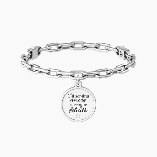 Bracciale a catena con frase shakespeare CHI SEMINA AMORE … SHAKESPEARE - 732104 - Simmi Gioiellerie -Bracciali