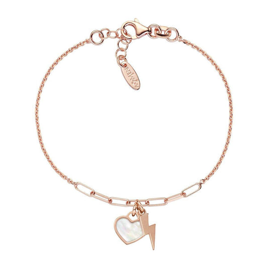 Bracciale Amore Fulmine e Cuore Rosè - Simmi gioiellerie -Bracciale