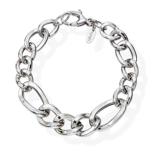 Bracciale Catena Grumetta Rodio - BRPR102B - Simmi gioiellerie -Bracciale