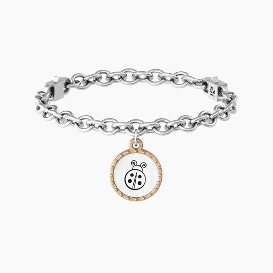 Bracciale con catena e ciondolo coccinella portafortuna COCCINELLA | FORTUNA - 732106 - Simmi Gioiellerie -Bracciali