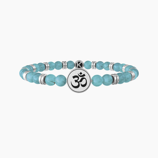 Bracciale con pietre turchesi e simbolo om OM | THINK POSITIVE - 732079 - Simmi Gioiellerie -Bracciali