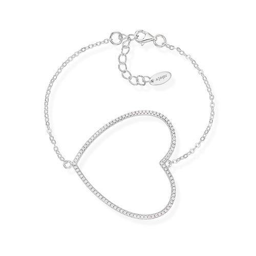 Bracciale Cuore Grande Zirconato - BRLHBBZ1 - Simmi gioiellerie -Collane