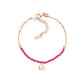 Bracciale Cuore Rosè e Pepite Rubino - BRCOCURR3 - Simmi gioiellerie -Bracciale