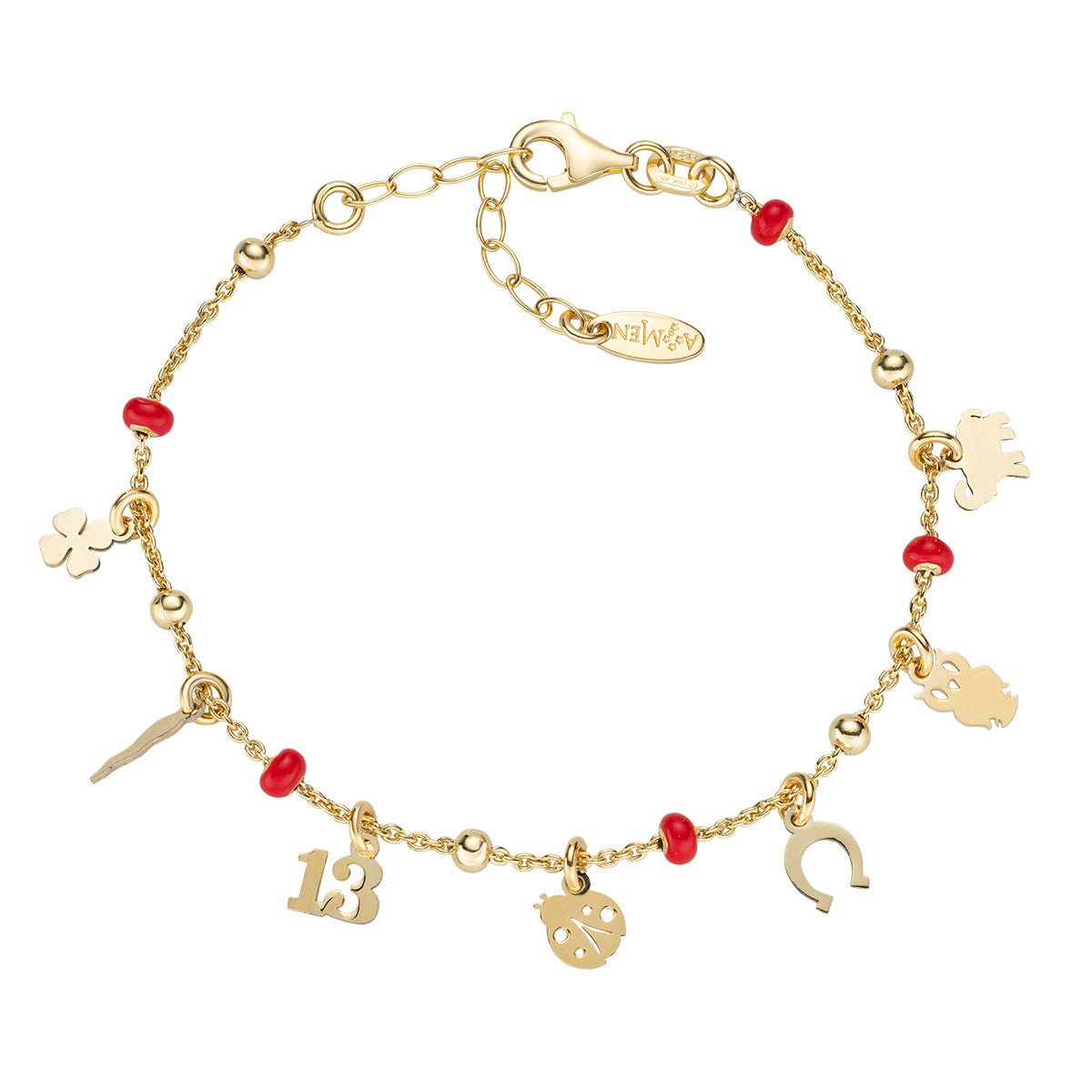 Bracciale da donna - Bracciale Amen Dorato Charm Fortuna - BRFOSMGR - Simmi Gioiellerie -Bracciali