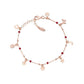 Bracciale da donna - Bracciale Amen Multi-Charm Rosè e Smalto Rosso - BRSMFORR - Simmi Gioiellerie -Bracciali