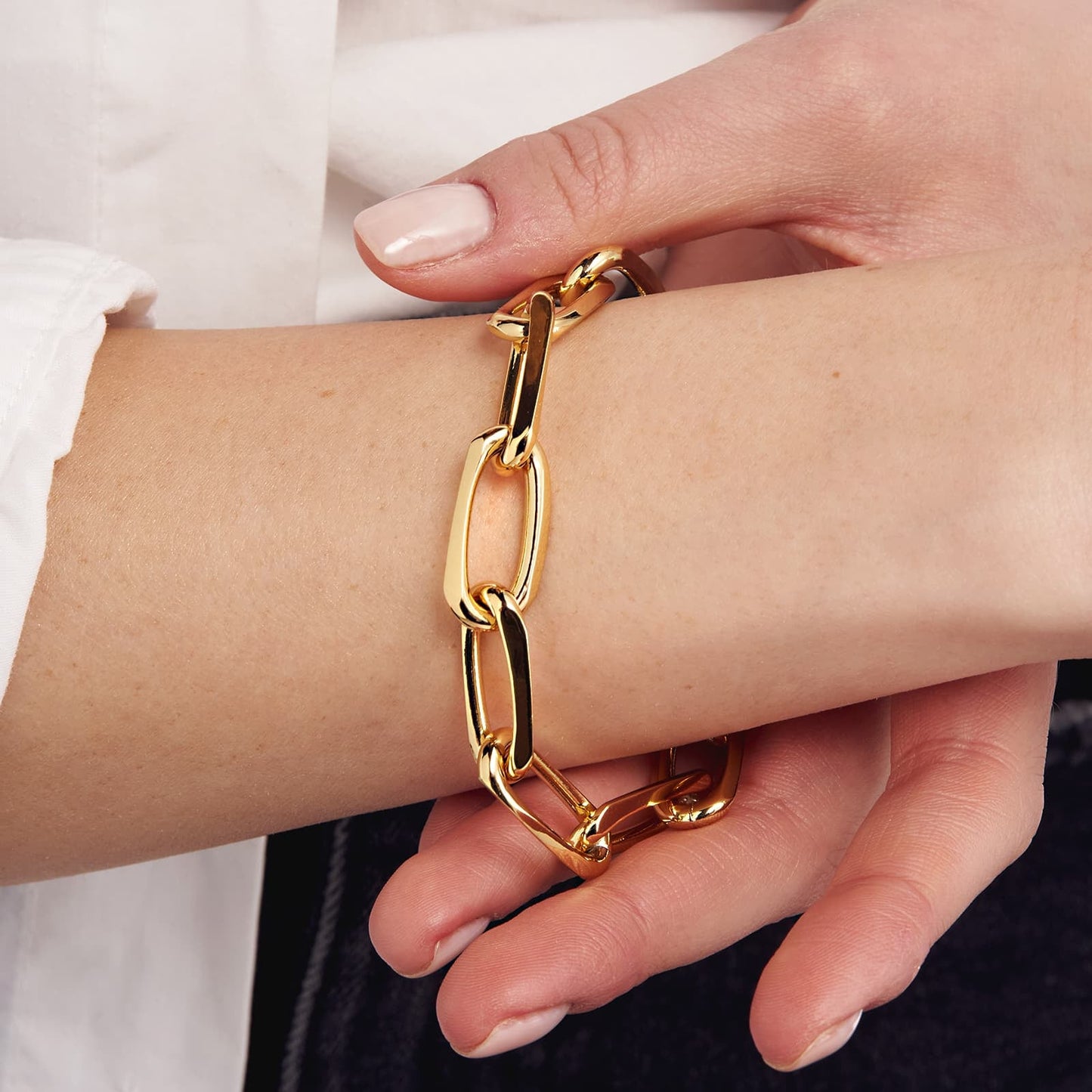 Bracciale da donna Unoaerre in bronzo dorato catena forzatina - 2022 - Simmi Gioiellerie -Bracciali