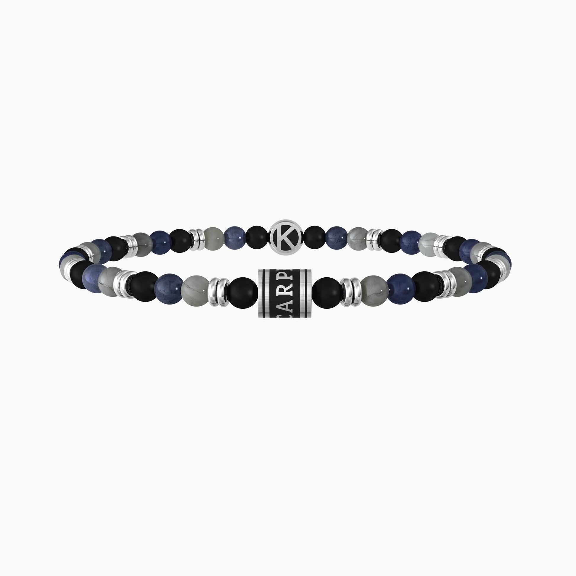 Bracciale da uomo con pietre multicolor e frase carpe diem - 732177 - Simmi Gioiellerie -Bracciali