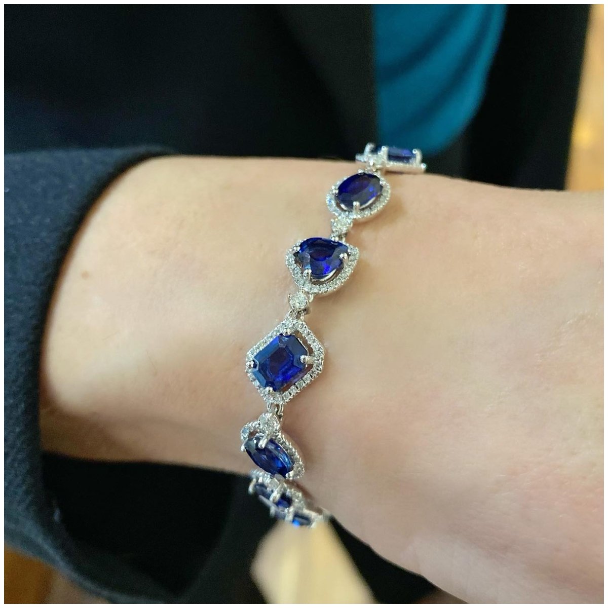 Bracciale di zaffiri e brillanti - Simmi Gioiellerie -Bracciali