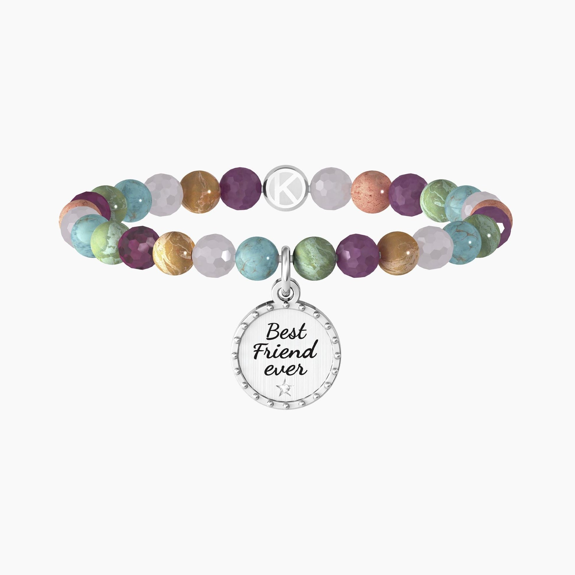 Bracciale elastico per amica con pietre colorate BEST FRIEND EVER - 732102 - Simmi Gioiellerie -Bracciali