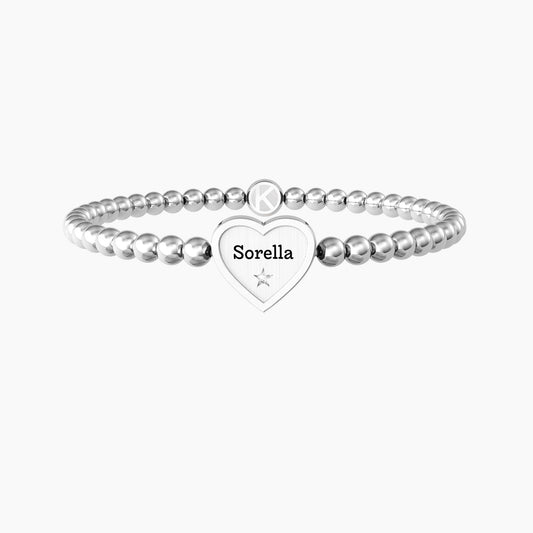 Bracciale elastico sorella con ciondolo cuore - CUORE | SORELLA - 732213 - Simmi Gioiellerie -Bracciali