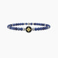 Bracciale elastico uomo con agata blu e rosa dei venti - ROSA DEI VENTI | LIBERO ED INTREPIDO - 732238 - Simmi Gioiellerie -Bracciali