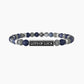 Bracciale elastico uomo con pietre e dettaglio portafortuna I WISH YOU LOTS OF LUCK - 732119 - Simmi Gioiellerie -Bracciali