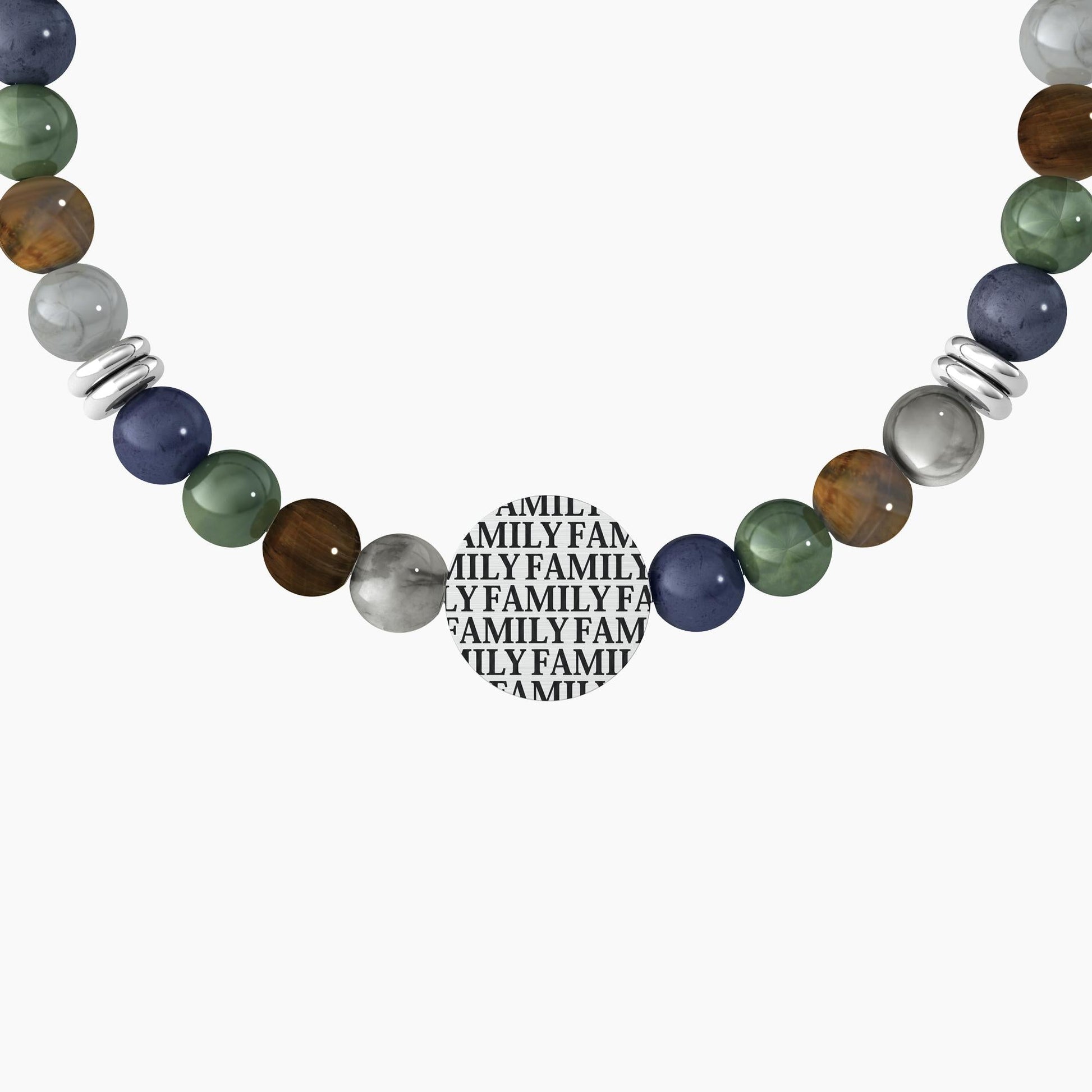 Bracciale famiglia uomo con pietre naturali e infinito - INFINITO | FAMIGLIA - 732259 - Simmi Gioiellerie -Bracciali