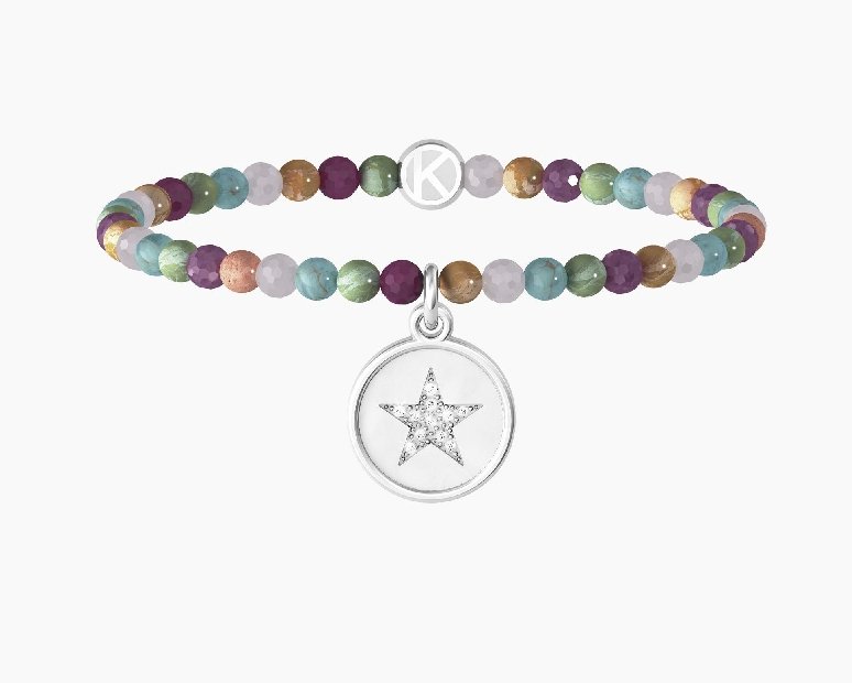 Bracciale Kidult - Bracciale donna con pietre multicolor e ciondolo stella GIRL - 732163 - Simmi Gioiellerie -Bracciali